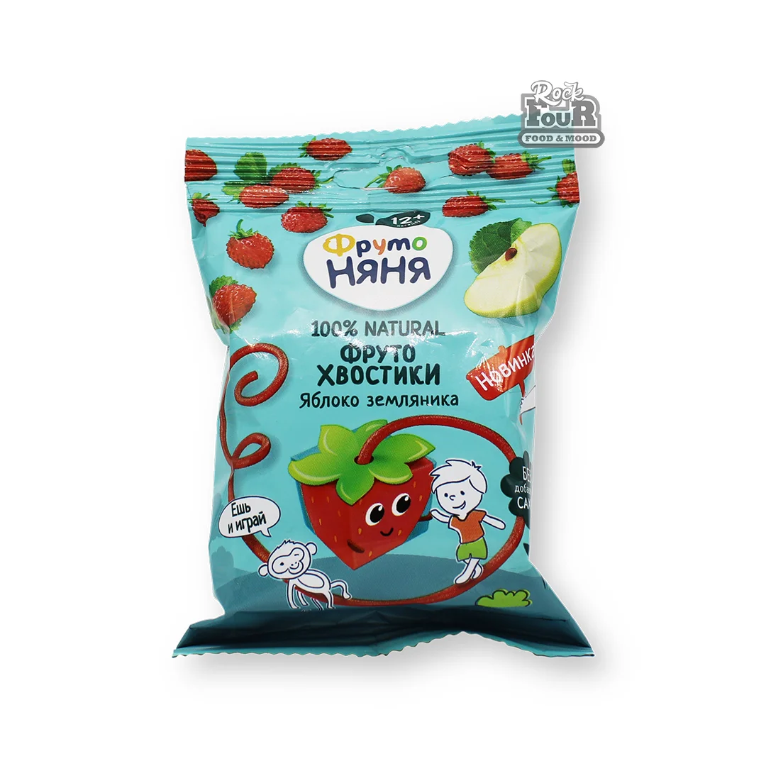 Baby food "FrutoNyanya Fruit Pieces" with apple and raspberry 15g